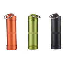 Pilulier Tooloflife Mini pilulier avec joint torique en caoutchouc et porte-clés, en alliage d'aluminium étanche