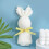Serviette en forme de lapin, polaire polyester, 1 pièce 1