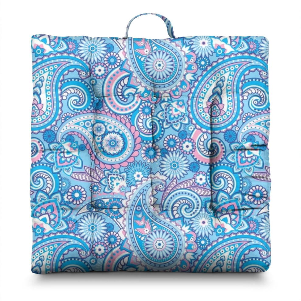 Dutch Velvet Floor Cushion Boho Meditation Pillow Soft Square Cushion for Yoga 22 x 22