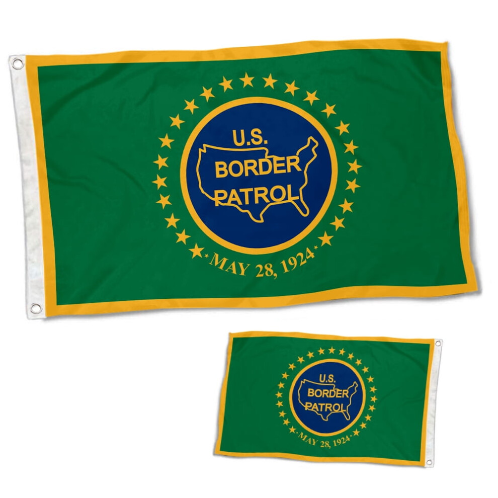 Double Sided Department of Homeland Security banner the Border Patrol Flag Banner 3 Ply with Brass Grommets 12x18 Inch