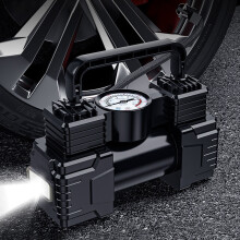 Dual Cylinder Car Tire Inflator 12V Portable Air Compressor With Pressure Gauge High Power Pump For Vehicles Trucks Rv 6.6X6.3X3.9 Inches