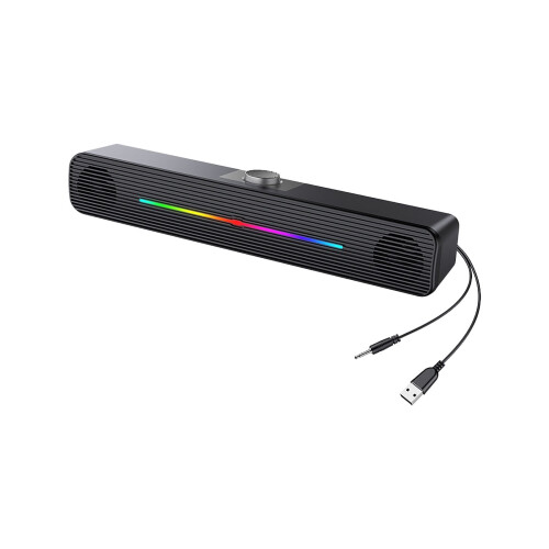 Computer Speakers RGB USB-Powered with Enhanced Bass 1 Pc