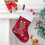 Samt-Weihnachtsstrumpf-Ornament, rot, 40 x 15 cm 1