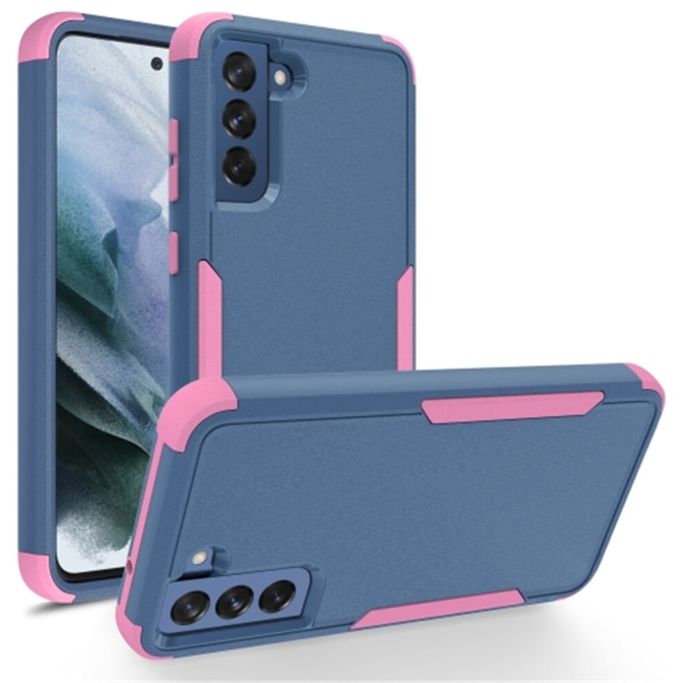 Heavy Duty 3-Layer Bumper Case For Samsung Galaxy S21 Fe 5G 6.4-Inch Â Shockproof, Dropproof, Full Body Protection (+Pink), Compatible With Blue/Pink 9489952021706