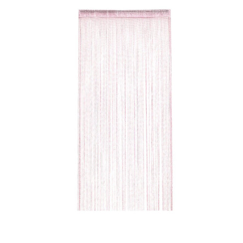 Pink Beaded Curtain Polyester Fabric 100 x 200 cm