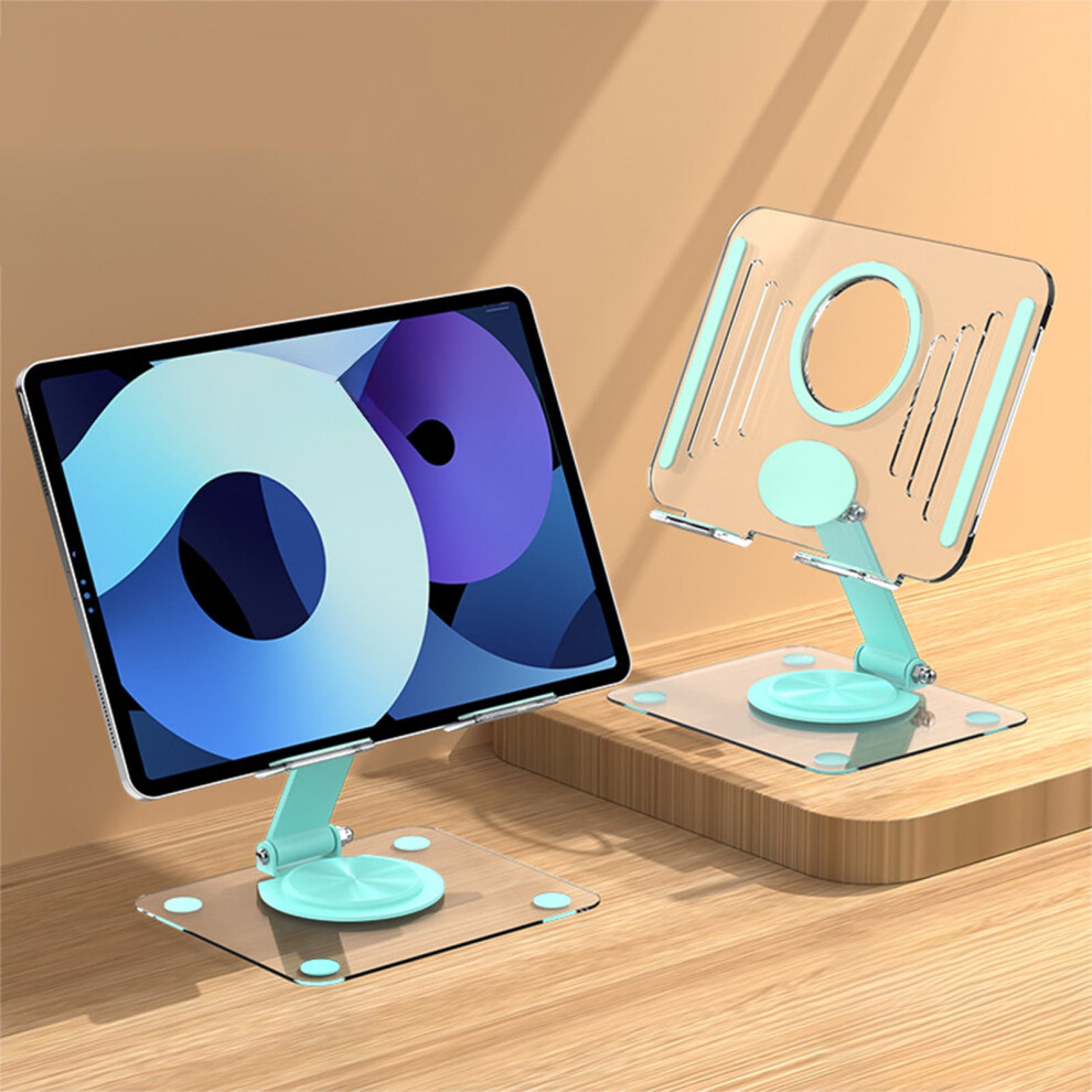 2-In-1 Rotating Tablet & Phone Stand – 360 Adjustable Desktop Holder Compatible With Ipad, Kindle, E-Reader (Green) Green 9489952022536