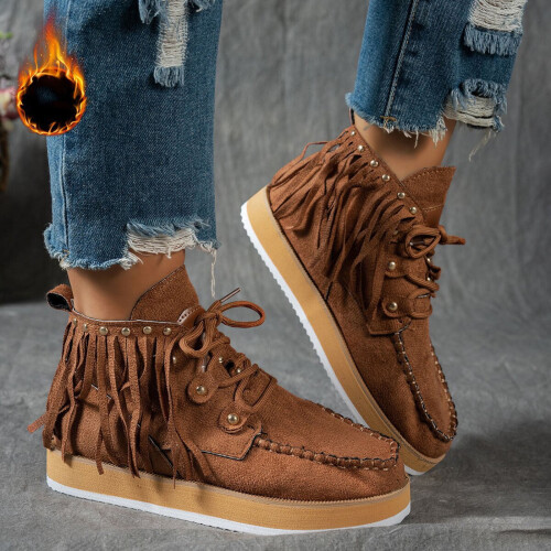Γυναικεία Κοντά Μπότα Denim Στυλ Καφέ Μέγεθος 40 2