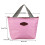 Sac à lunch isotherme rose 28 cm, imperméable et pliable 2