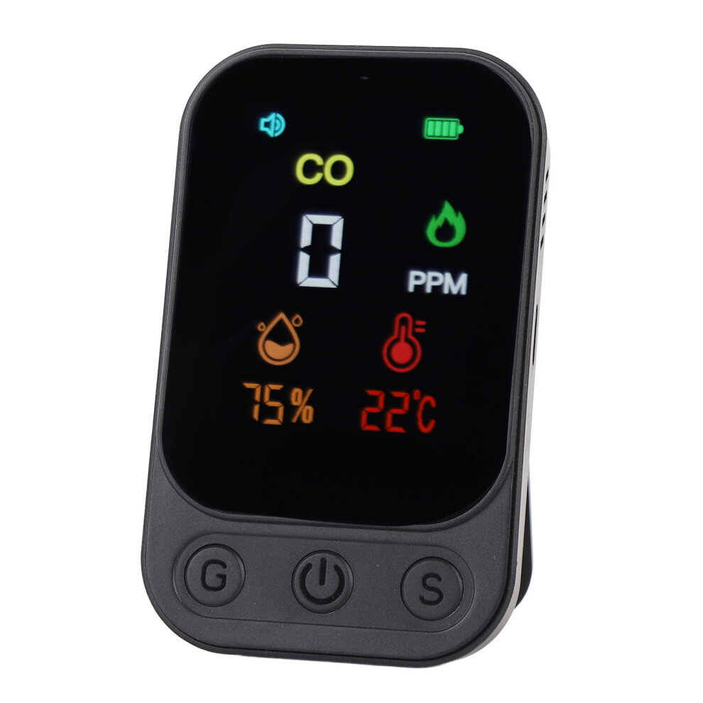 Multifunctional Portable Co Detector With Temp & Humidity, Battery Powered 3491391869876