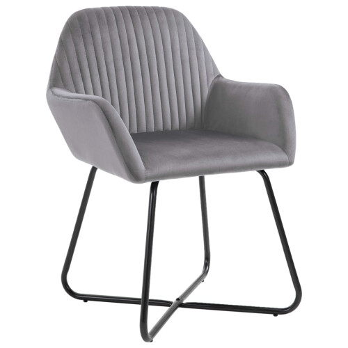 VidaXL vidaXL Esszimmerstühle 2 Stk. Grau Samt 1