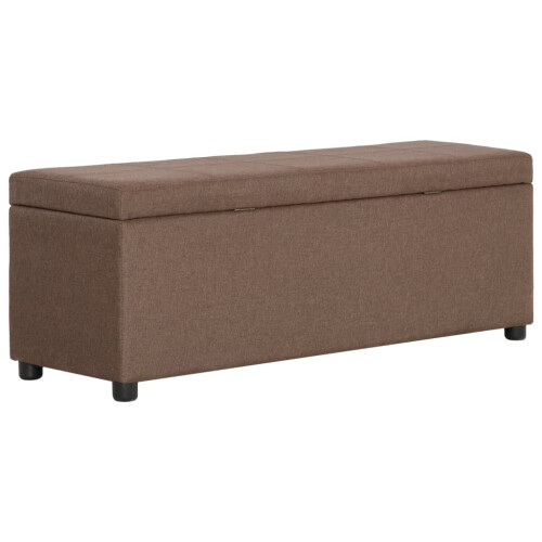 VidaXL vidaXL Bank mit Staufach 116 cm Braun Polyester 2