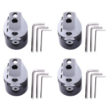4pcs 2Inch 50Mm F1 Type Boring 12Mm Lathe Boring Bar Milling Holder for Mt2 Mt3 R8 Shank Milling with Hex Wrenches