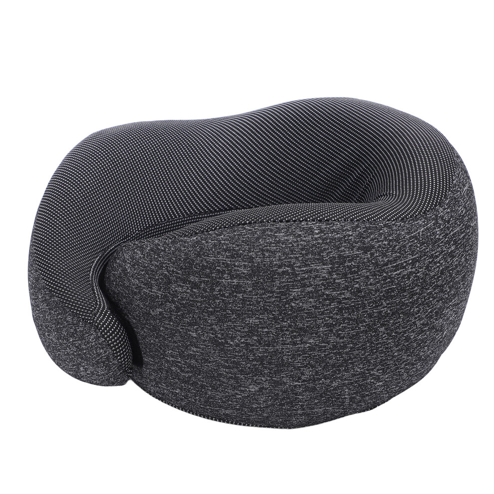 Gray U-Shaped Memory Foam Neck Pillow For Travel, Office, Car, Nap
