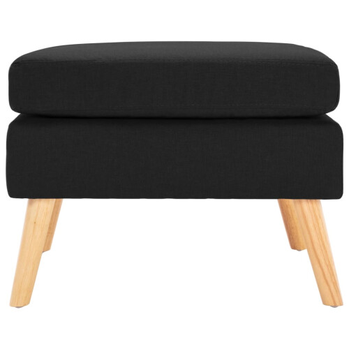 VidaXL vidaXL Fußhocker Schwarz Stoff 1