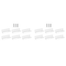 Vinyl Record Shelf Wall Mount 12 Pack, 4 INCH Clear Acrylic Album Record Holder Display Floating for Bathroom, Bedroom