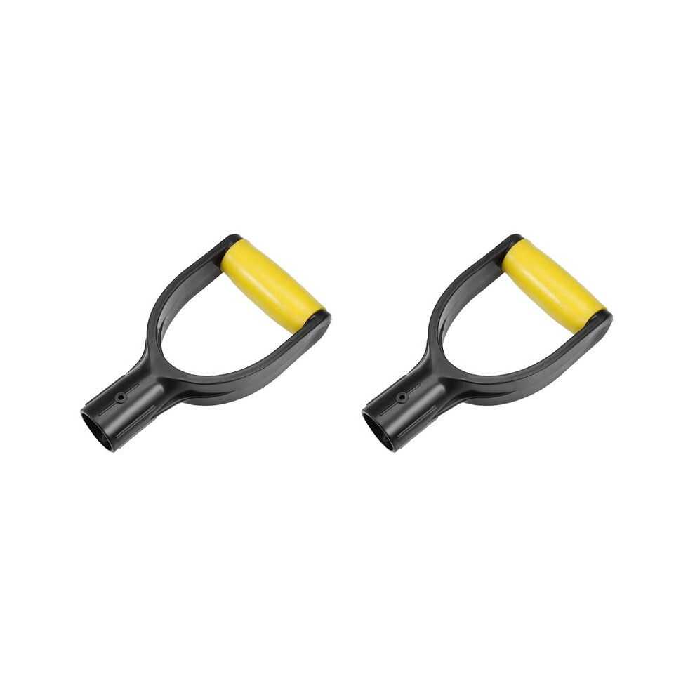 2X Plastic Spade Handle Shovel D Grip Handle,32Mm Inner Diameter Spade Snow Shovel Handle,(Yellow) 4712458699762