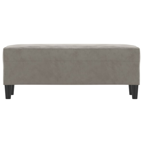 VidaXL vidaXL Sitzbank Hellgrau 100x35x41 cm Samt 2