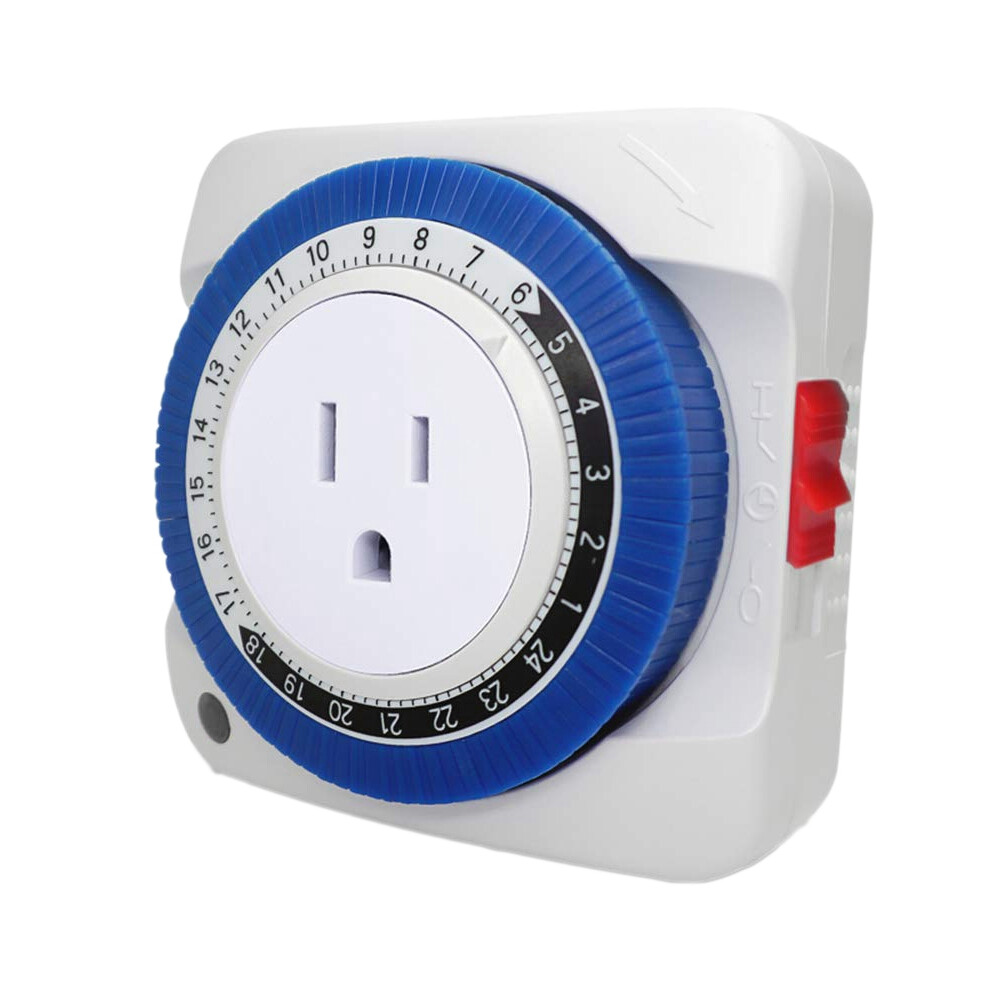 Outlet Timer 24 Hour Plug-In Electric Mechanical Outlet Timer Outlet Mechanical Timing Socket Us Plug 4711310641819