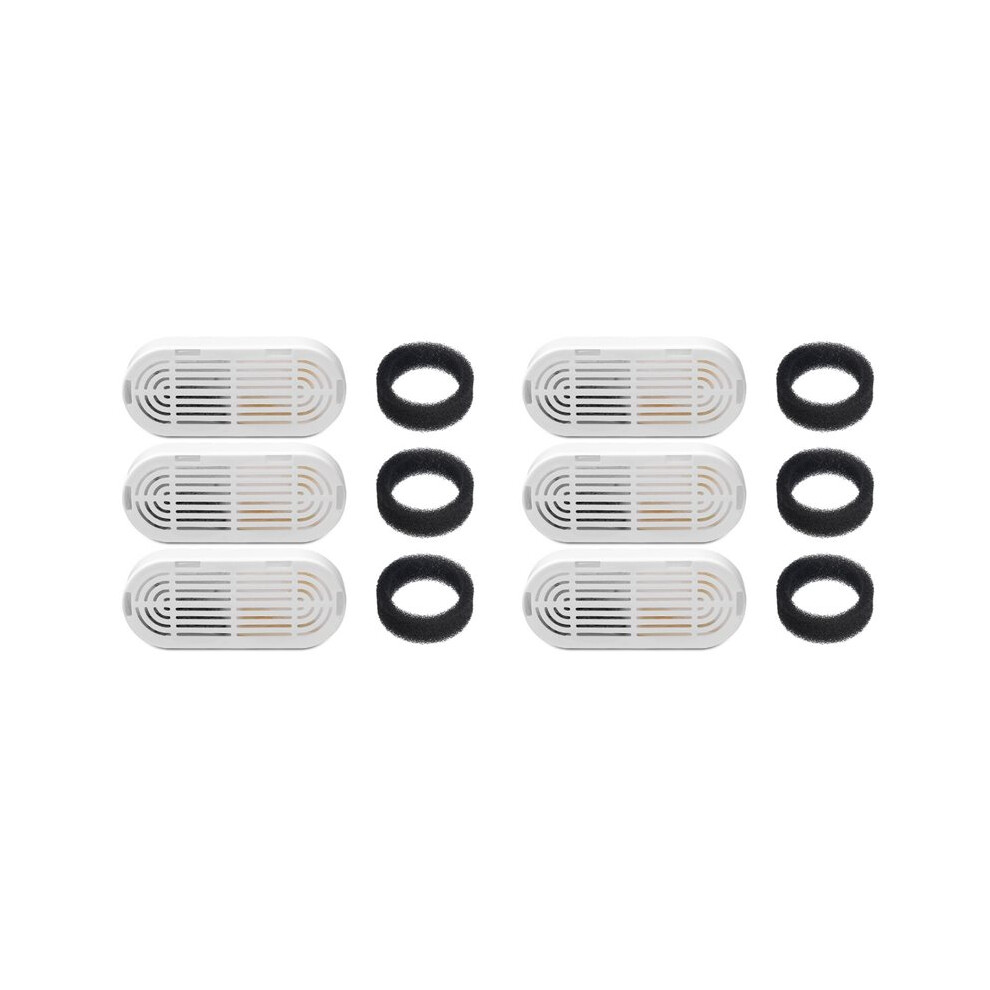 6 Pcs Replacement Water Fountain Filters For 108Oz/3.2L Stainless Steel Cat Dog Water Dispenser Sponges Foam Filters 6032218155252