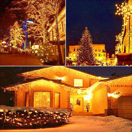 10m Solar Copper Wire String Lights 100 LEDs Waterproof Garden Lamp 1