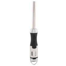 Accendino pronto da viaggio, struttura in metallo resistente, compatibile con combustibile butano, design flessibile a collo lungo, accensione