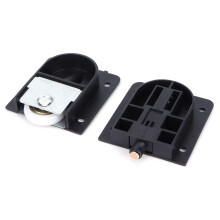 Furniture Hardware - Black Plastic Sliding Door Wheel with Bearing Technology