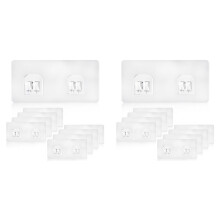 18Pack Shower Caddy Adhesive Hooks Replacement, Strong Adhesive Sticker Hooks,Shower Caddy Basket Bathroom Shelf 6x14cm