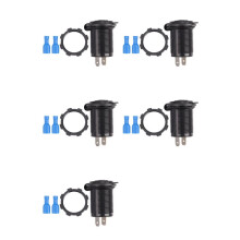 5X Presa per Accendisigari da Auto 12V Impermeabile Caricatore USB Presa per Adattatore di Alimentazione SM