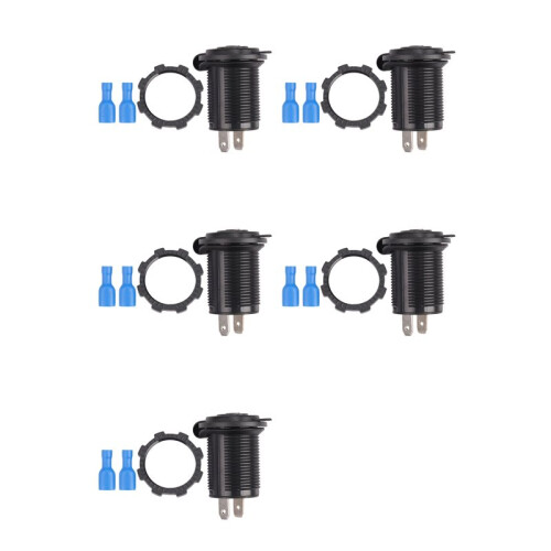 5X Waterproof 12V Car Cigarette Lighter Socket USB Charger Power Adapter Outlet SM