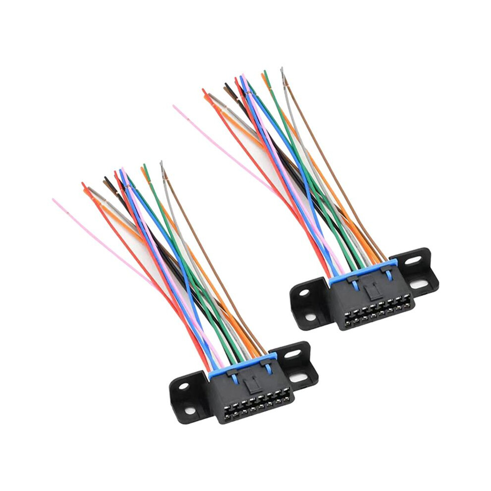 2X Diy16pin Obd2 Extension Cable For // Female Automotive Car Diagnostic Auto Tool Obd 2 Connector 6031119111350