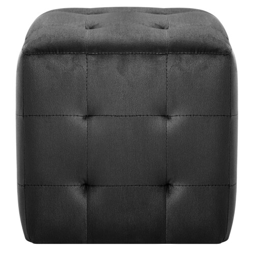 VidaXL vidaXL Pouf 2 Stk. Schwarz 30x30x30 cm Samtstoff 2