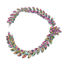 Decorative Rhinestone Chain 3.5x44.5cm Flame Color Embellishment for Clothes