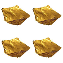 400Pcs Square Sweets Candy Chocolate Lolly Paper Aluminum Foil Wrappers Gold