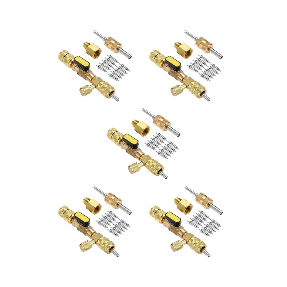 5X R410a R22 Valve Core Remover Installer Tool With Dual Size Sae 1/4 & 5/16 Port For R404a R407c R134a R12 Hvac System 6034093444766