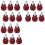 18Pcs M4x10mm Threads High -Knurled Thumb Screws Knobs Aluminum Alloy Red Knurled Shoulder Flat Tip Thumbscrew 2