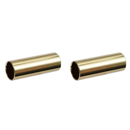 2pc Guitare Slide Or Acier Inoxydable Doigt Articulation