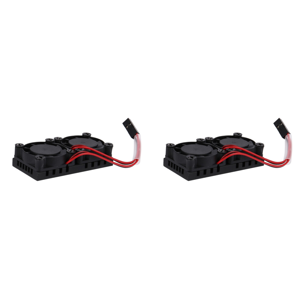 2X Dual Fan With Heat Sink, Double Cooling Fans Cooler For Raspberry Pi 4B/3B+ 6031741585550
