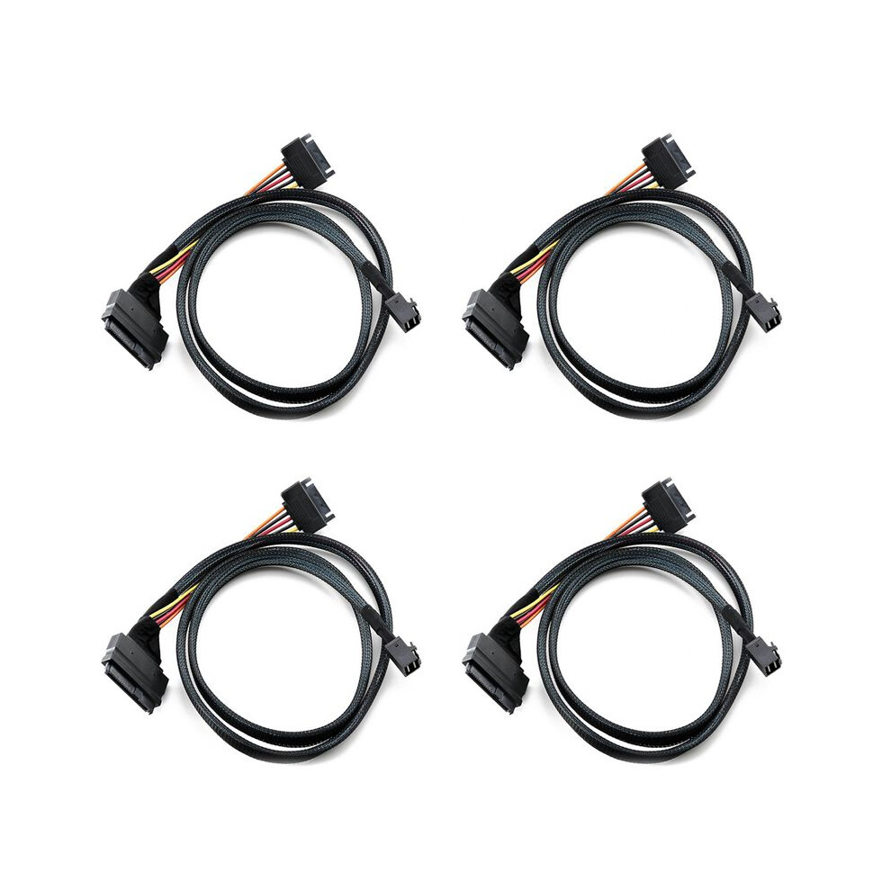 4X Built-In 12G Sas Hd To U.2 36P Sff-8643 To Sas U.2 Sff-8639 Cable With 15Pin Power Supply,For U.2 Ssd 6032910525254