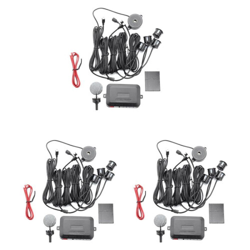 3X Car Parking Sensor Parktronic 4 Sensors 22 mm with Buzzer Reverse Backup  Buzzer System
