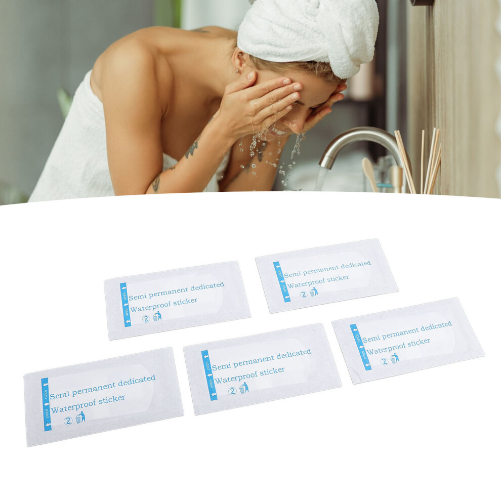 50Pcs Water Resistant Transparent Eyebrow Patches for Makeup & Shower