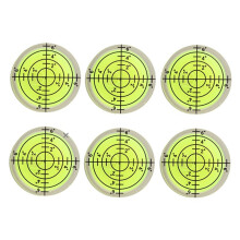 6Pcs Circular Bubble Spirit Levels for RVs Cameras Tripods 32mm Precision Leveling Tools for Turntable Phonograph