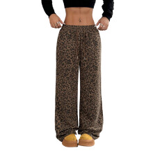 Damenhose im Y2K-Stil mit geradem Bein,-GK25 ab Leopard pr M