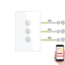 Tuya ZigBee Multi-Gang Light Dimmer Control Tuya APP Control Werkt met Alexa Home 3-Weg Amerikaanse Stekker