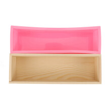 2X 1200G DIY Soap Wooden Soap Mold Box Silicone Liner Rectangular Loaf Swirl Soap Mold Making Tool