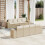 VidaXL vidaXL 9-tlg. Garten-Sofagarnitur mit Kissen Beige Poly Rattan 2