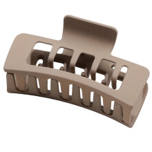 Square Plastic Hair Clip Nonslip Grip Lightweight Hair-Mocha