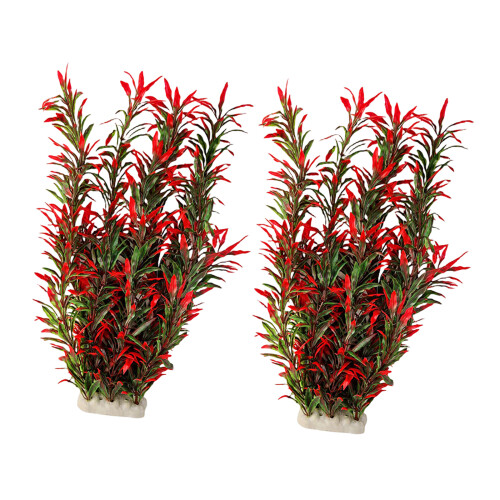 2pack Realistic Artificial Aquariums Plant Home-red gladiolus