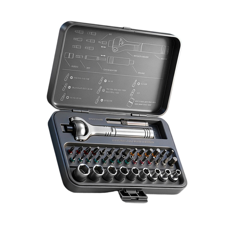 High Hardness 40 In 1 Magnetic Ratchet Screwdriver Set Ergonomic 7754001882648