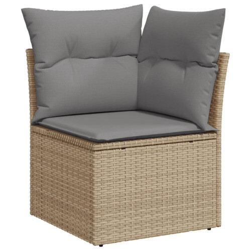 VidaXL vidaXL 8-tlg. Garten-Sofagarnitur mit Kissen Beige Poly Rattan 2