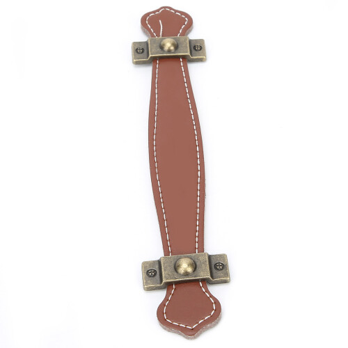 Artificial Leather Luggage Handle 192x38mm Reddish Brown